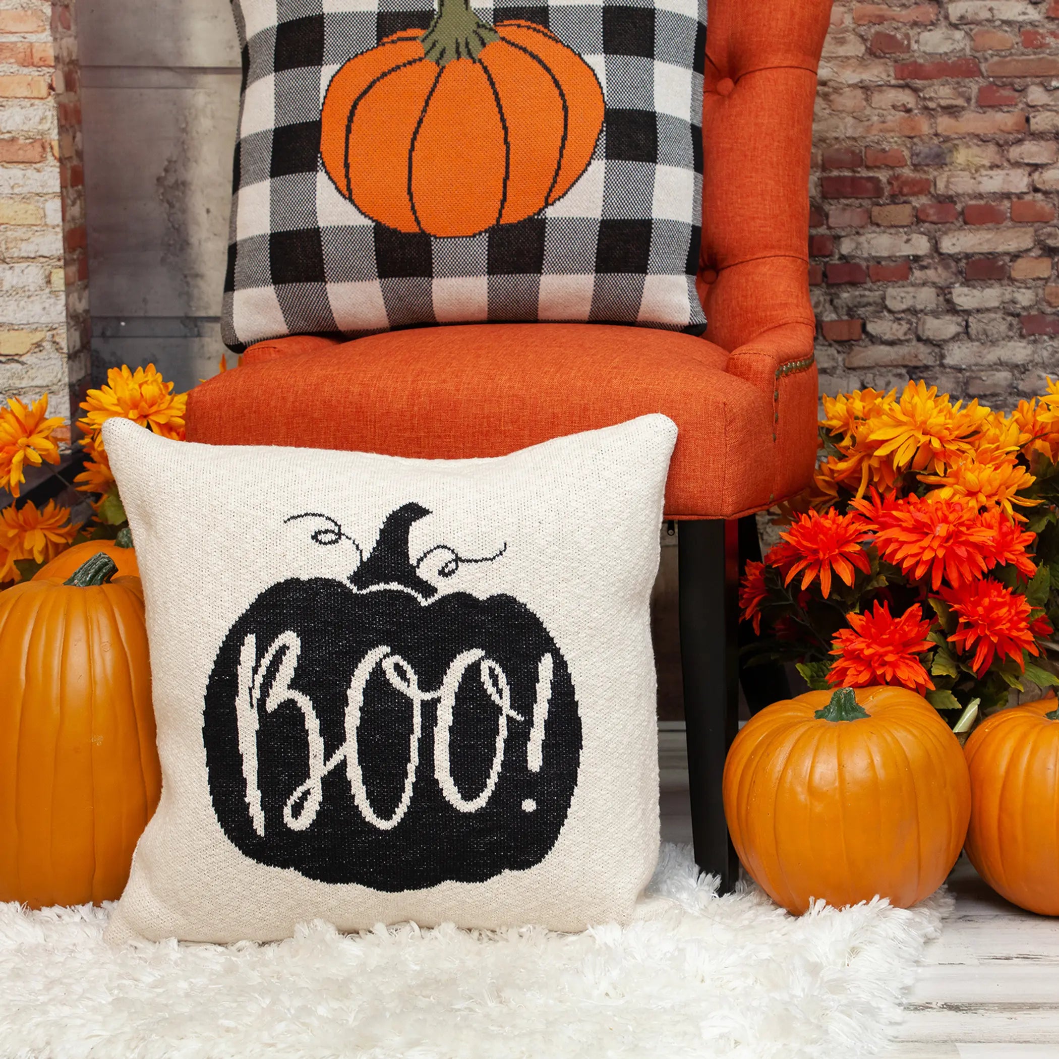 Parkland Collection Baby Boo Transitional Cream Throw Pillow Parkland Collection
