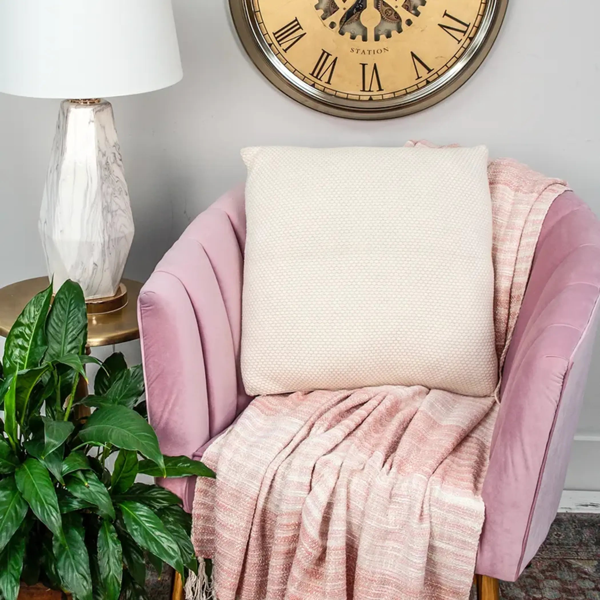 Parkland Collection Cassi Beige Throw Pillow Parkland Collection