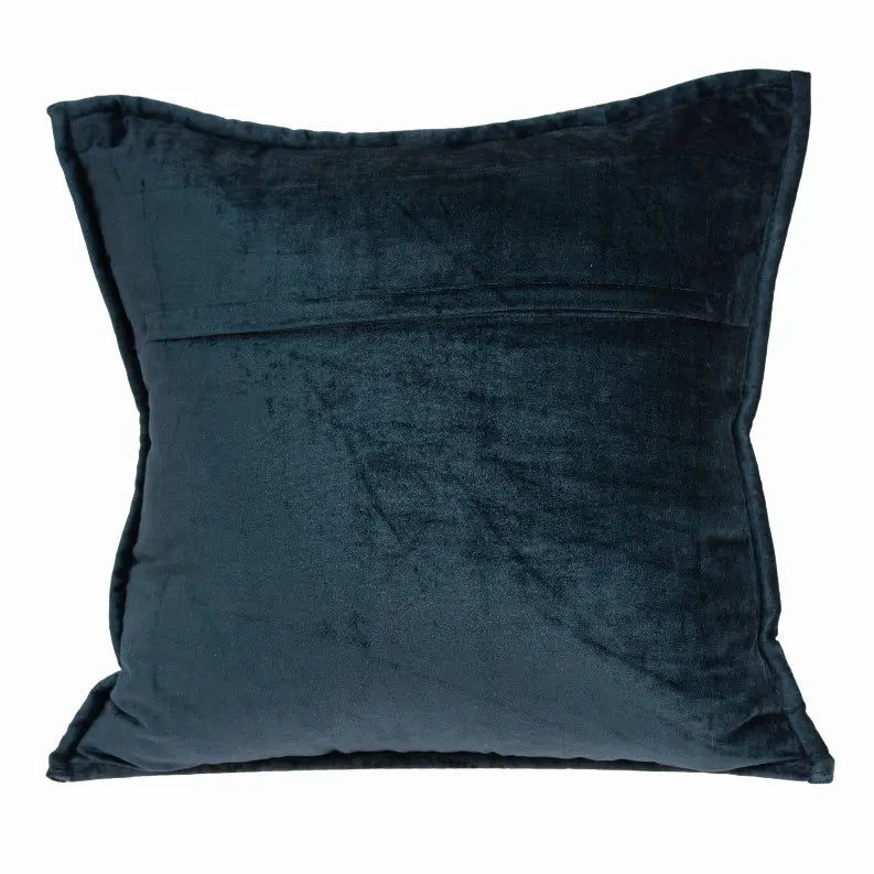 Parkland Collection Cerro Dark Blue Solid Quilted Throw Pillow Parkland Collection