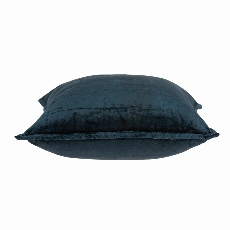 Parkland Collection Cerro Dark Blue Solid Quilted Throw Pillow Parkland Collection