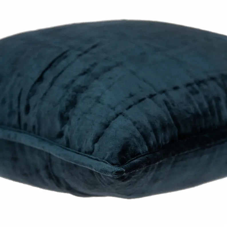 Parkland Collection Cerro Dark Blue Solid Quilted Throw Pillow Parkland Collection