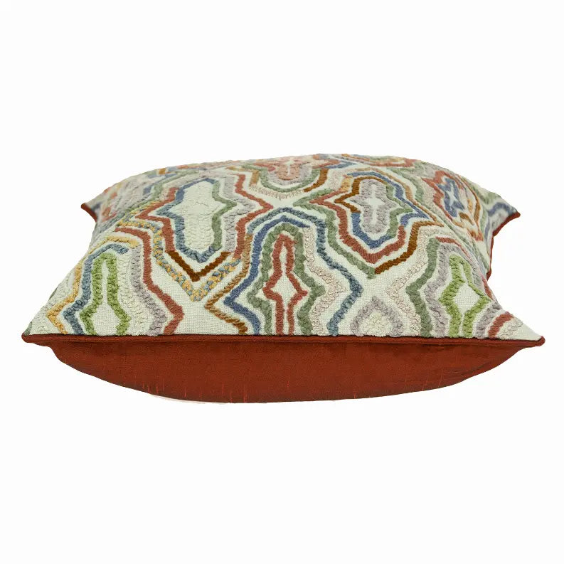 Parkland Collection Chava Transitional Multicolor Pillow Cover With Poly Insert Parkland Collection