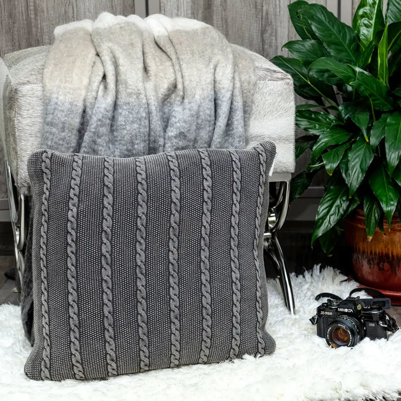 Parkland Collection Chico Charcoal Throw Pillow Parkland Collection