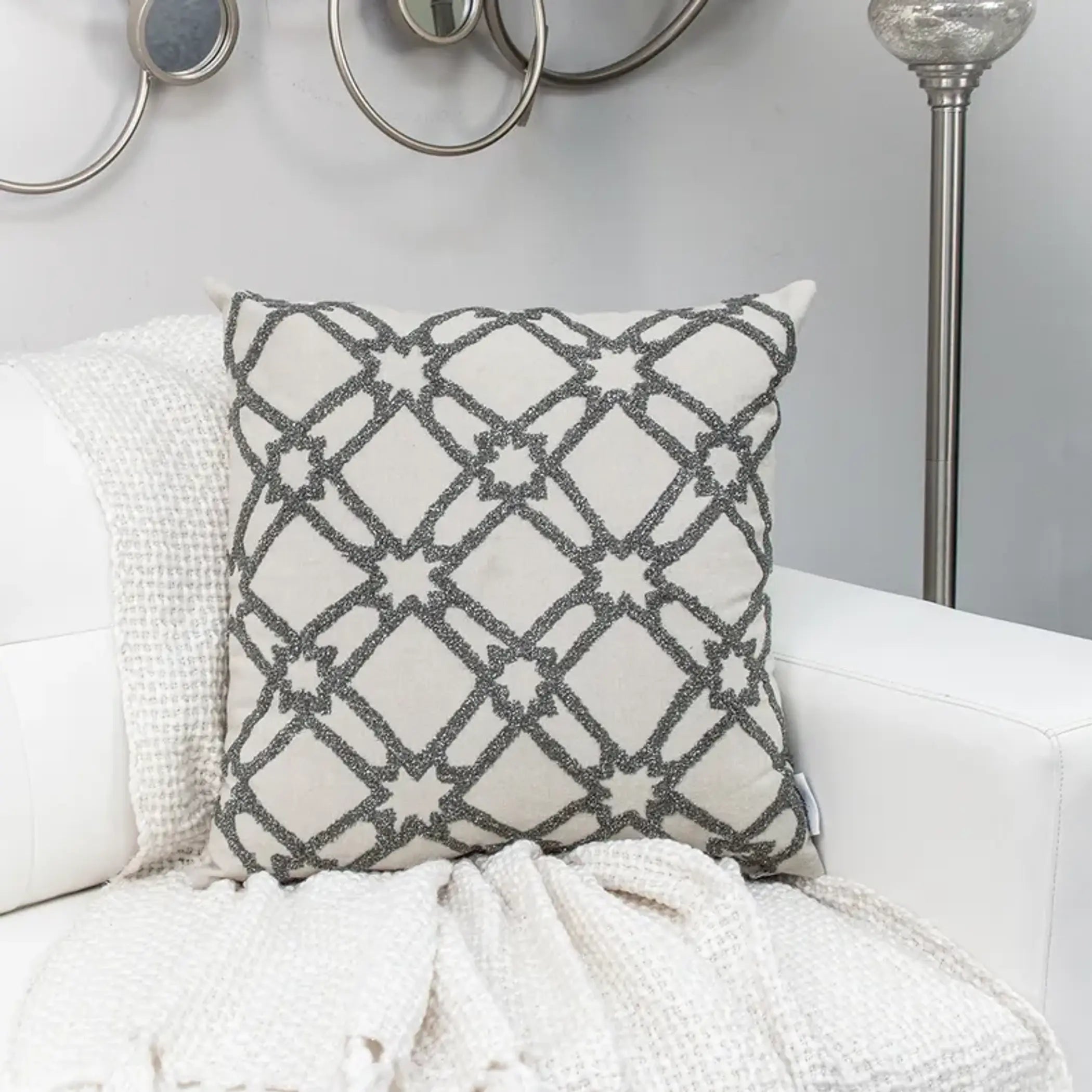 Parkland Collection Cora Beige Throw Pillow Parkland Collection