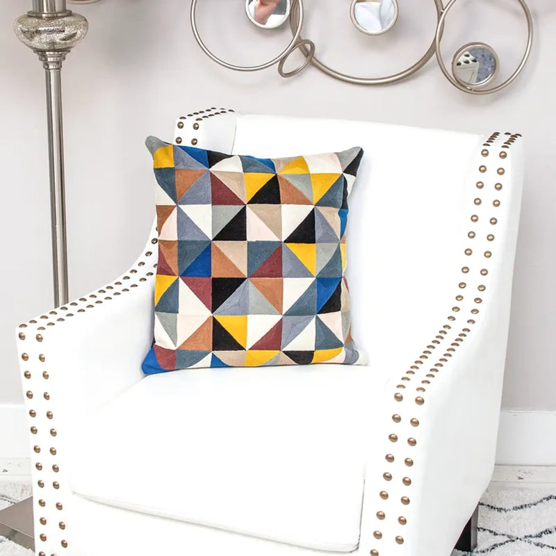 Parkland Collection Eskora Contemporary Multicolor Pillow Cover With Poly Insert Parkland Collection