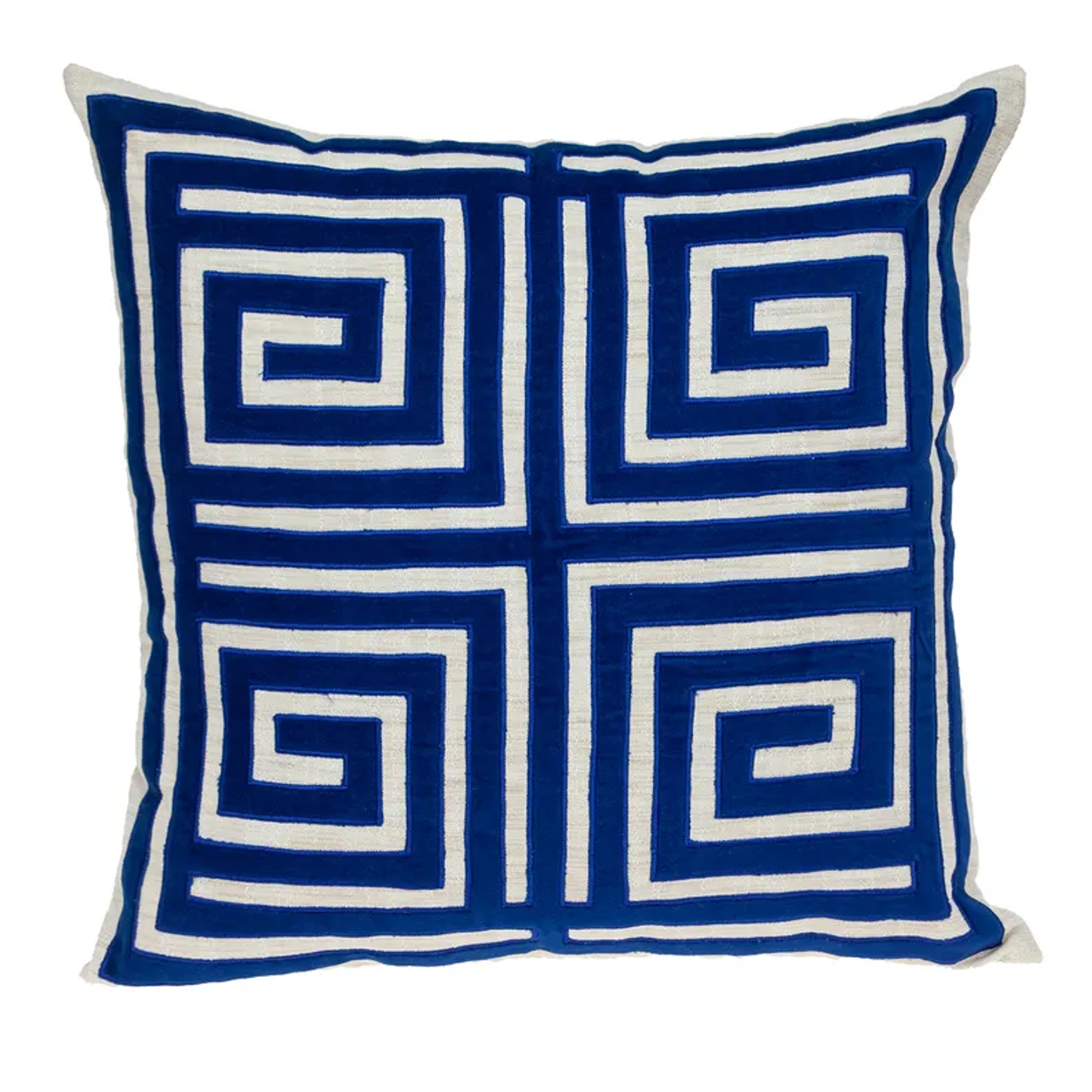 Parkland Collection Gio Contemporary Blue Pillow Cover With Poly Insert Parkland Collection