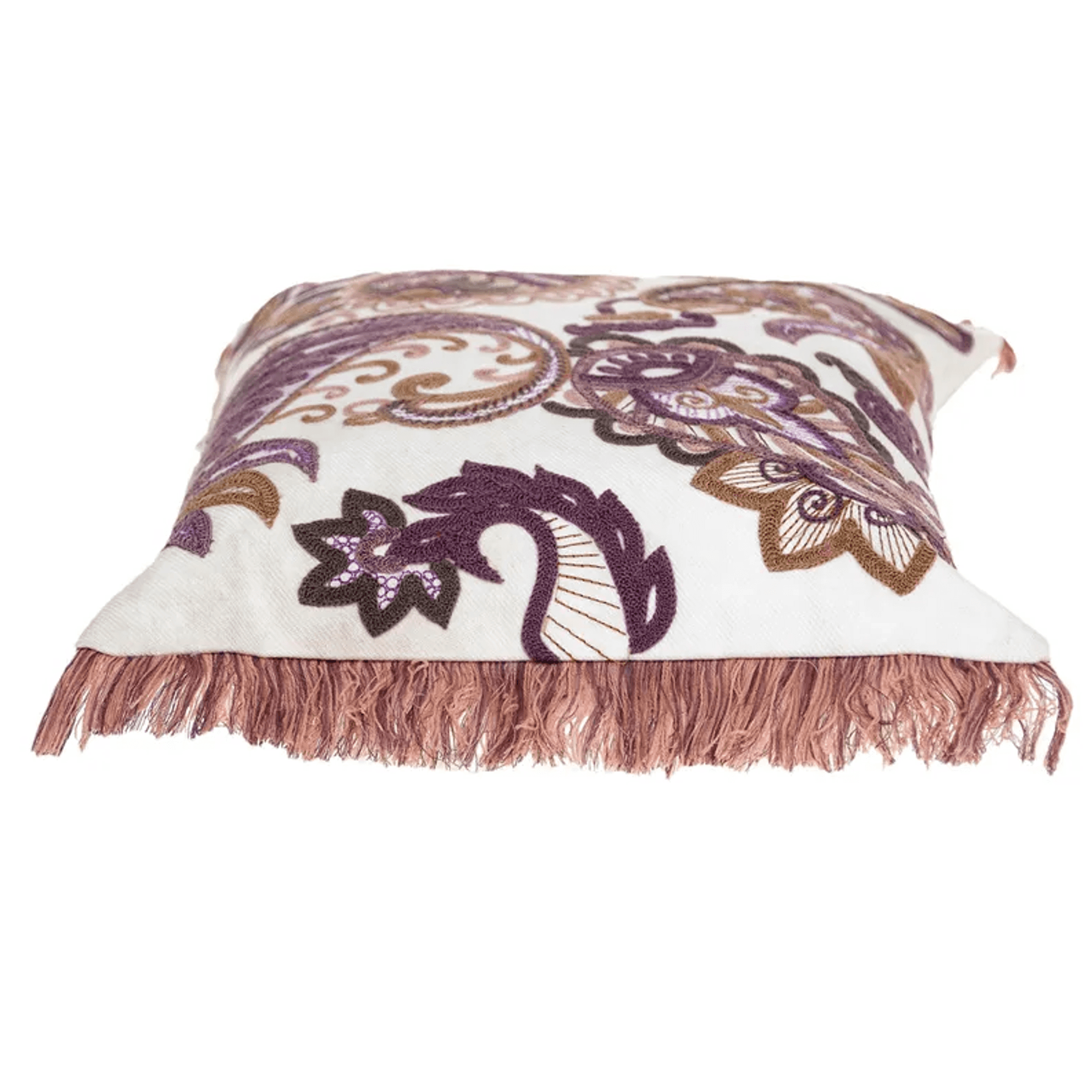 Parkland Collection Gracie Transitonal White Pillow Cover With Poly Insert Parkland Collection