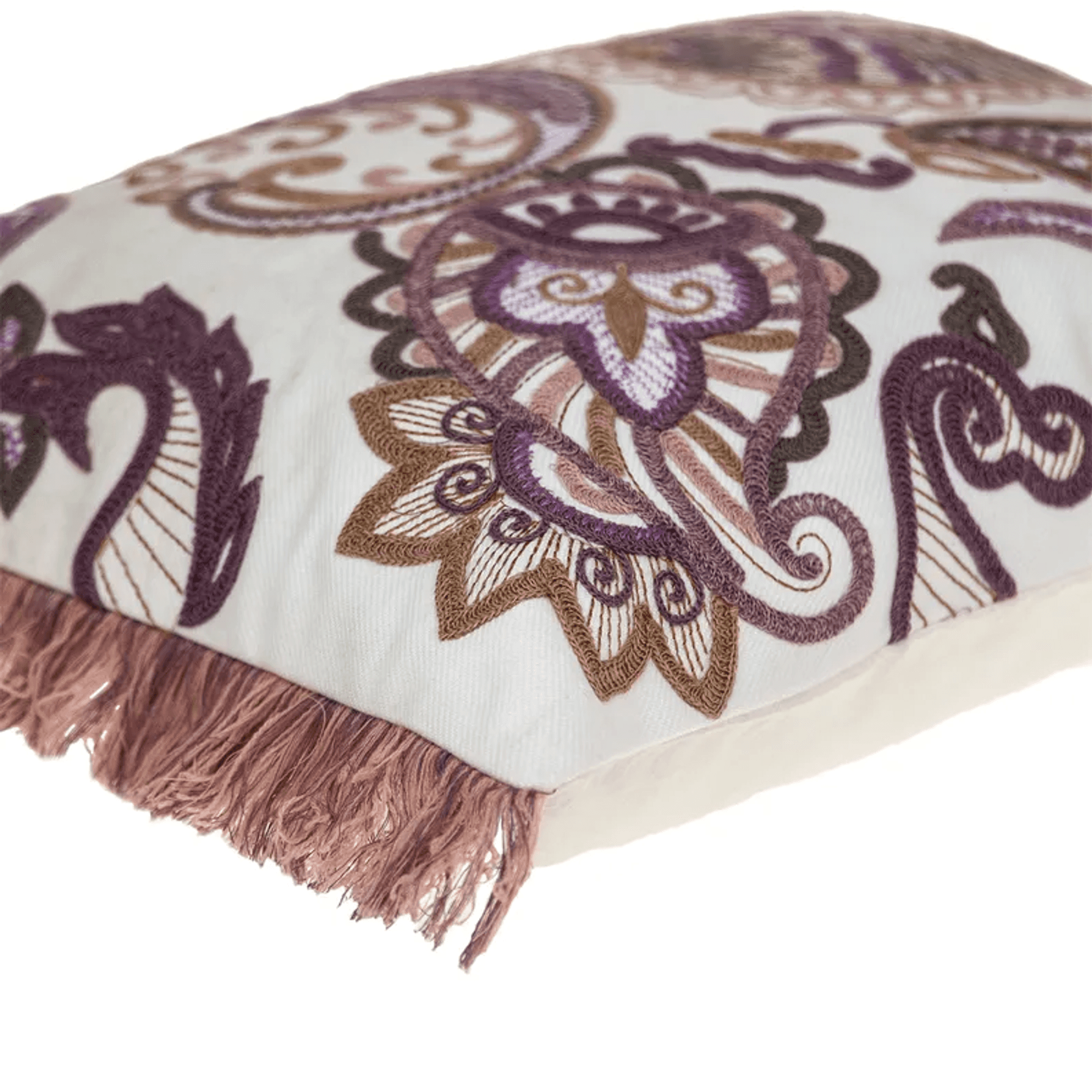 Parkland Collection Gracie Transitonal White Pillow Cover With Poly Insert Parkland Collection