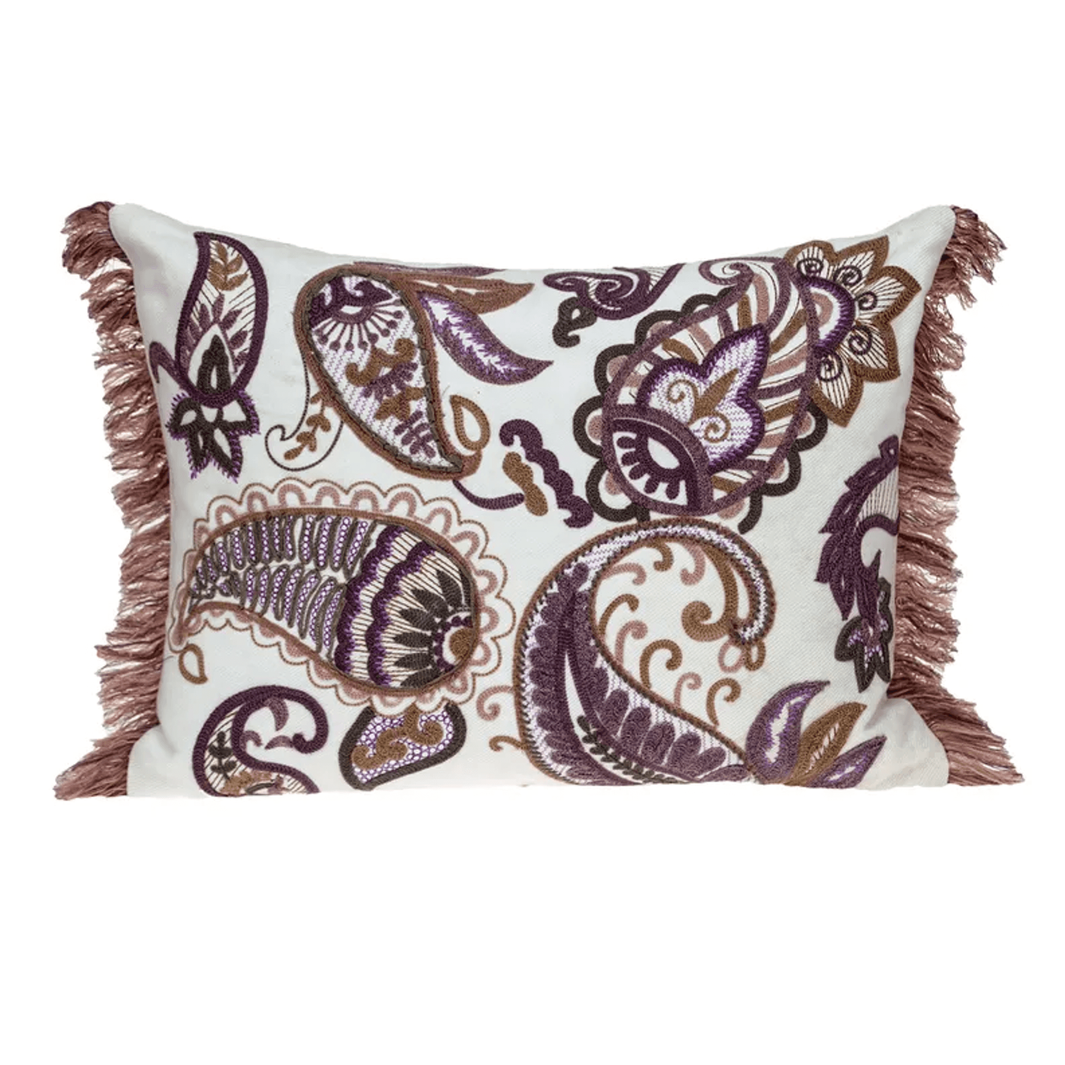 Parkland Collection Gracie Transitonal White Pillow Cover With Poly Insert Parkland Collection
