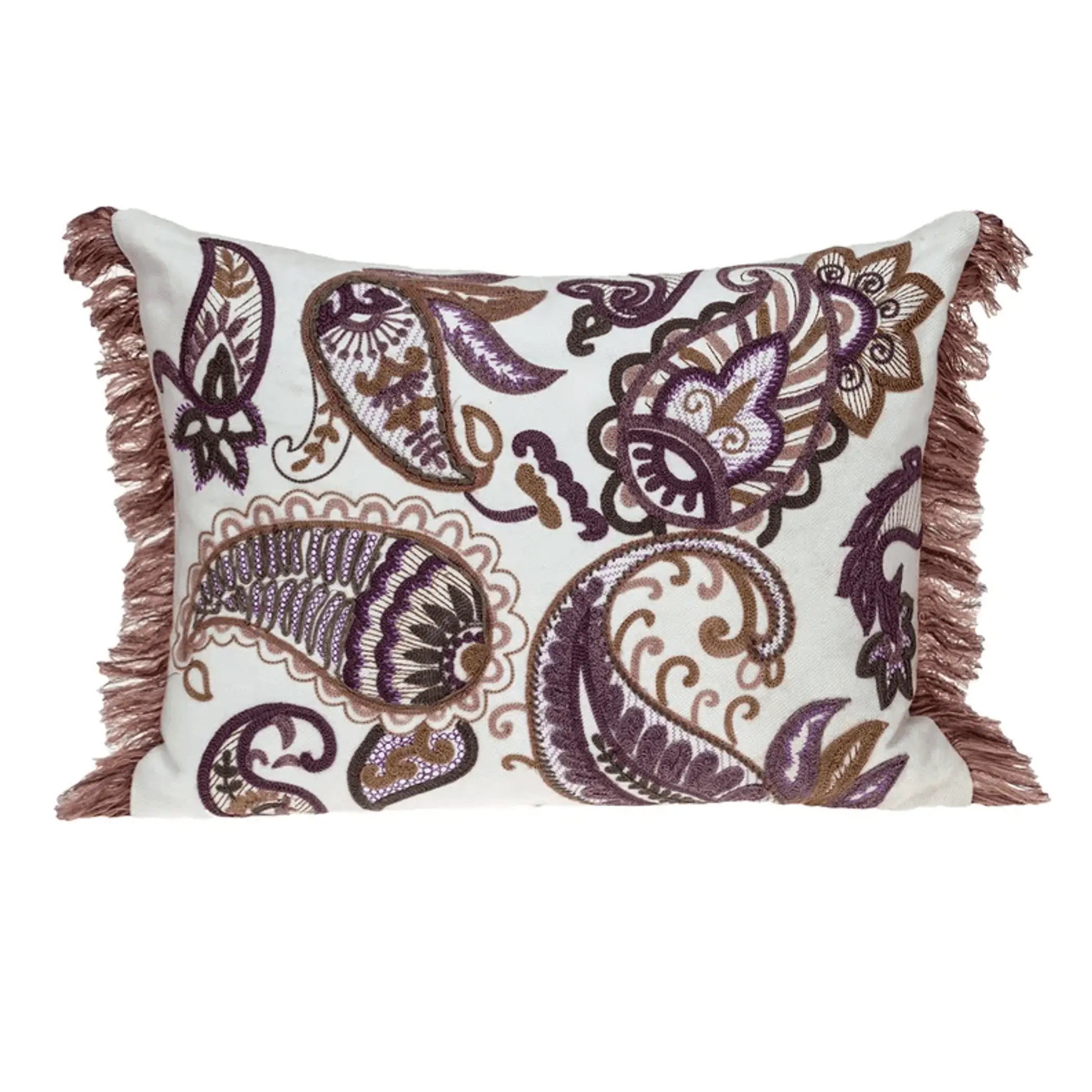 Parkland Collection Gracie Transitonal White Pillow Cover With Poly Insert Parkland Collection