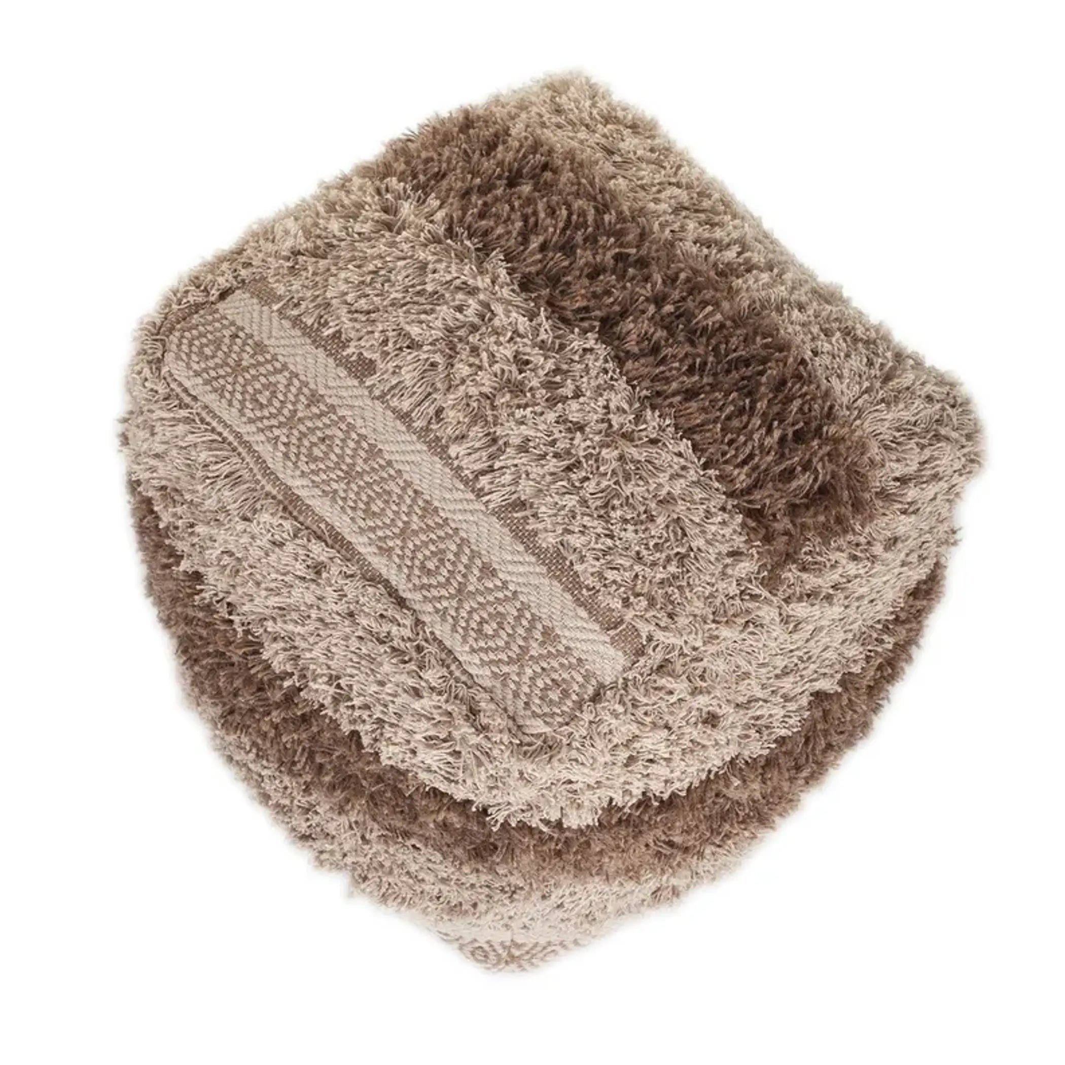 Parkland Collection Iliya Transitional Beige Pouf Parkland Collection