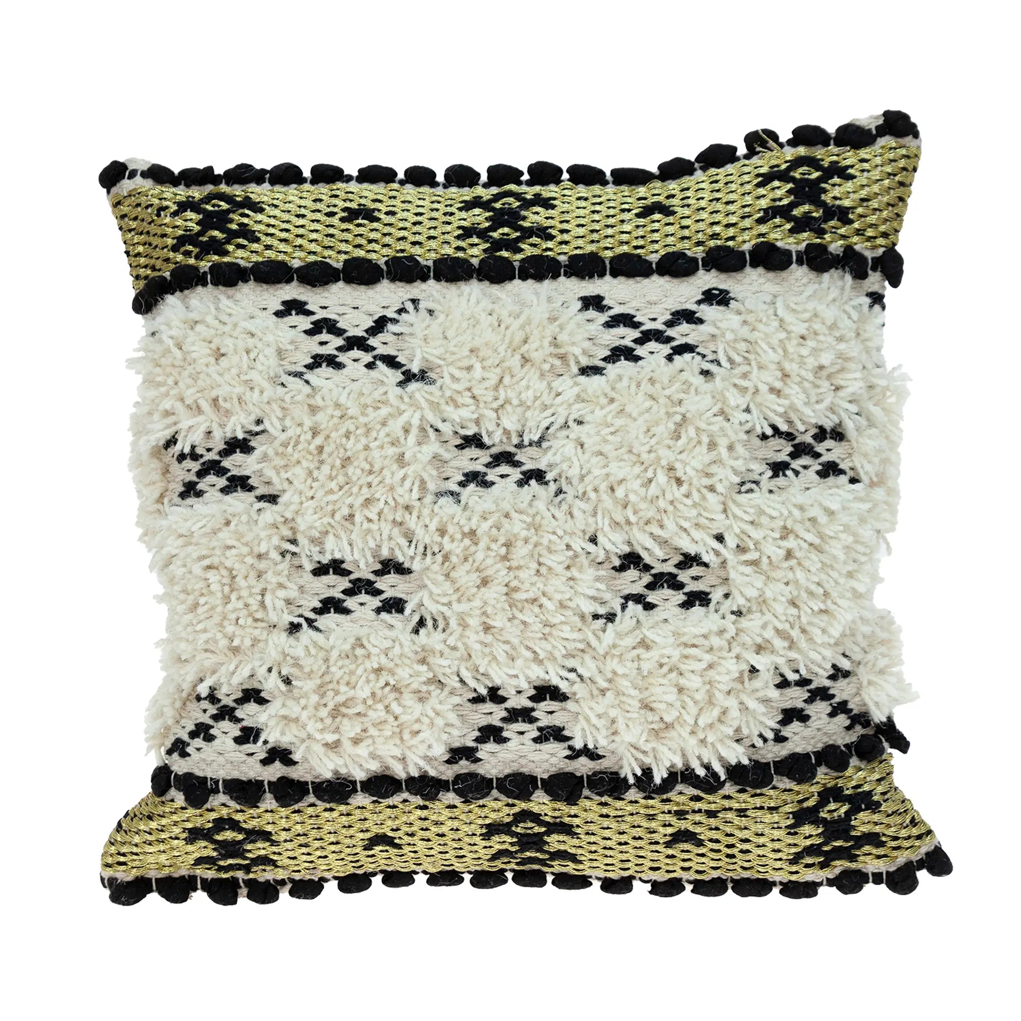 Parkland Collection Leopold Transitional Ivory Throw Pillow Parkland Collection