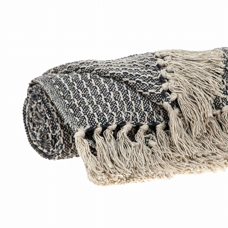 Parkland Collection Lily Transitional Gray 52" x 67" WOVEN HANDLOOM Throw Parkland Collection