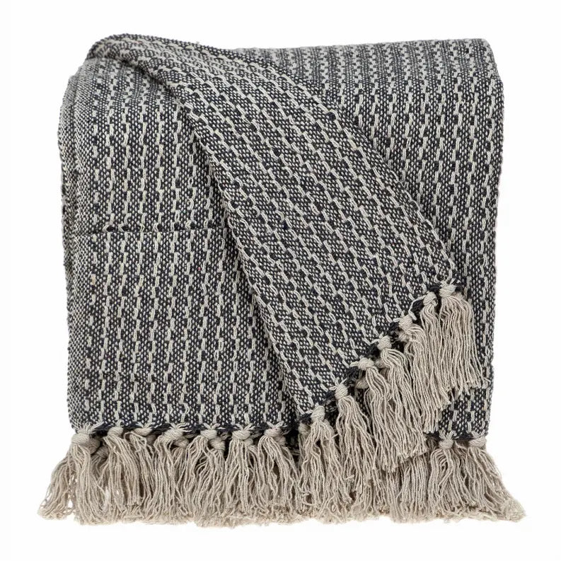 Parkland Collection Lily Transitional Gray 52" x 67" WOVEN HANDLOOM Throw Parkland Collection
