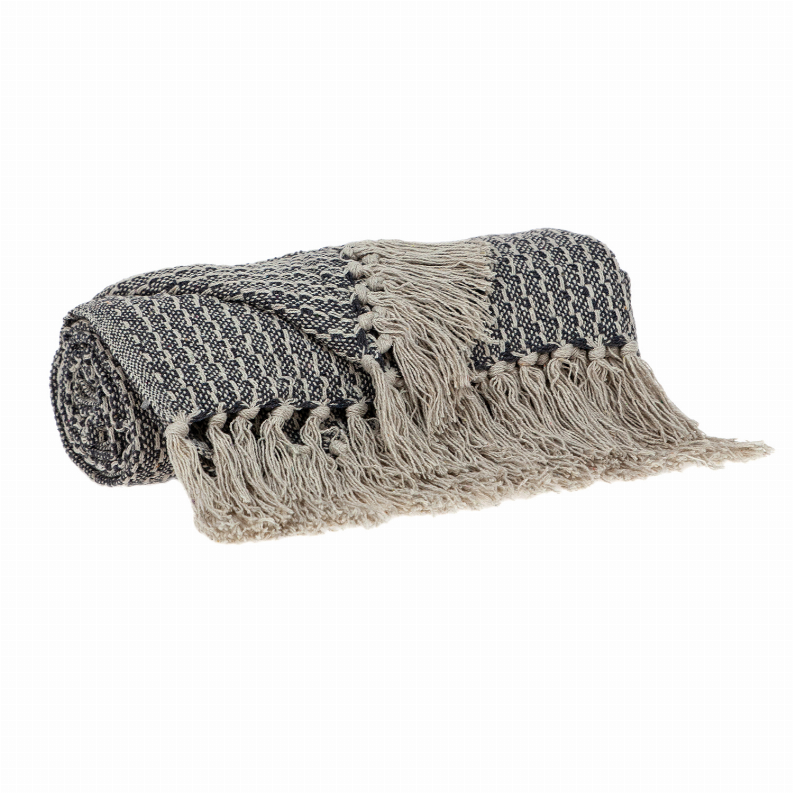 Parkland Collection Lily Transitional Gray 52" x 67" WOVEN HANDLOOM Throw Parkland Collection
