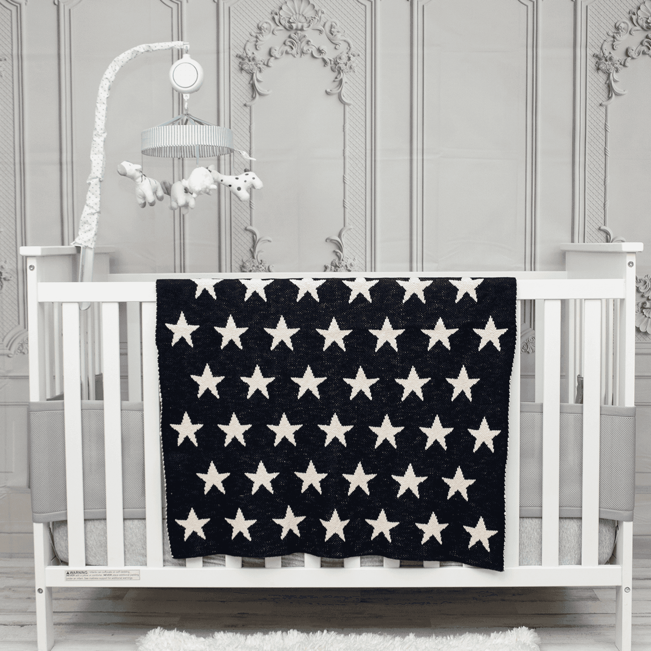 Parkland Collection Starry Starry Night Transitional KNITTED 32" X 40" Baby Blanket Parkland Collection