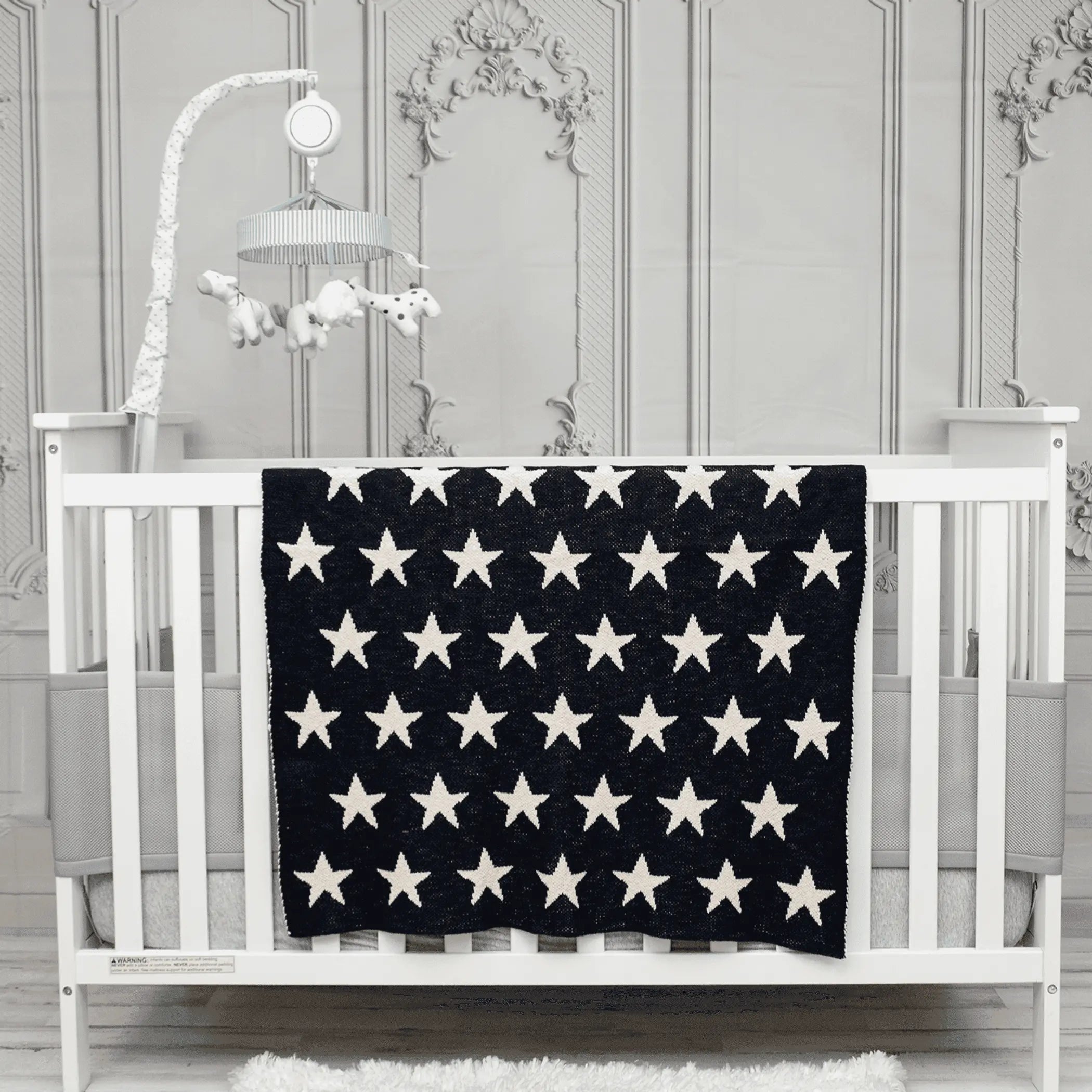 Parkland Collection Starry Starry Night Transitional KNITTED 32" X 40" Baby Blanket Parkland Collection