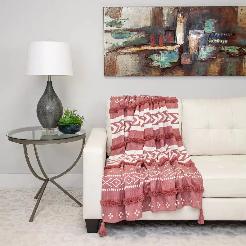 Parkland Collection Transitional Stripes and Dots 50" x 60" Throw Parkland Collection
