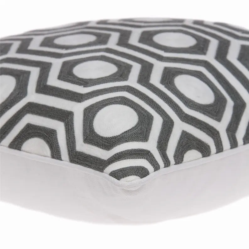 Parkland Collection Ursae Gray and White Throw Pillow Parkland Collection