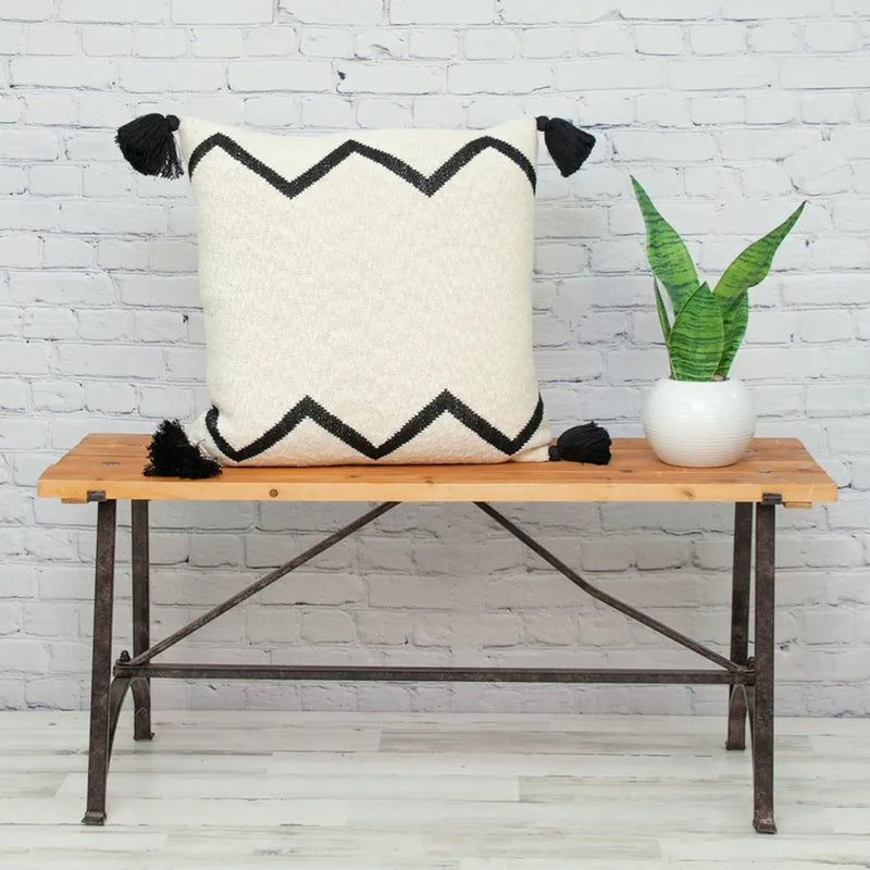 Parkland Collection Zinga Transitional Cream Throw Pillow Parkland Collection
