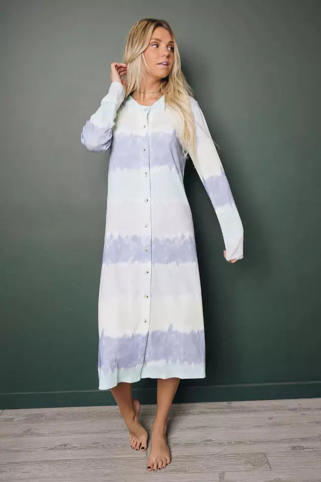 Party For Two Striped Duster Cardigan Stay Warm in Style