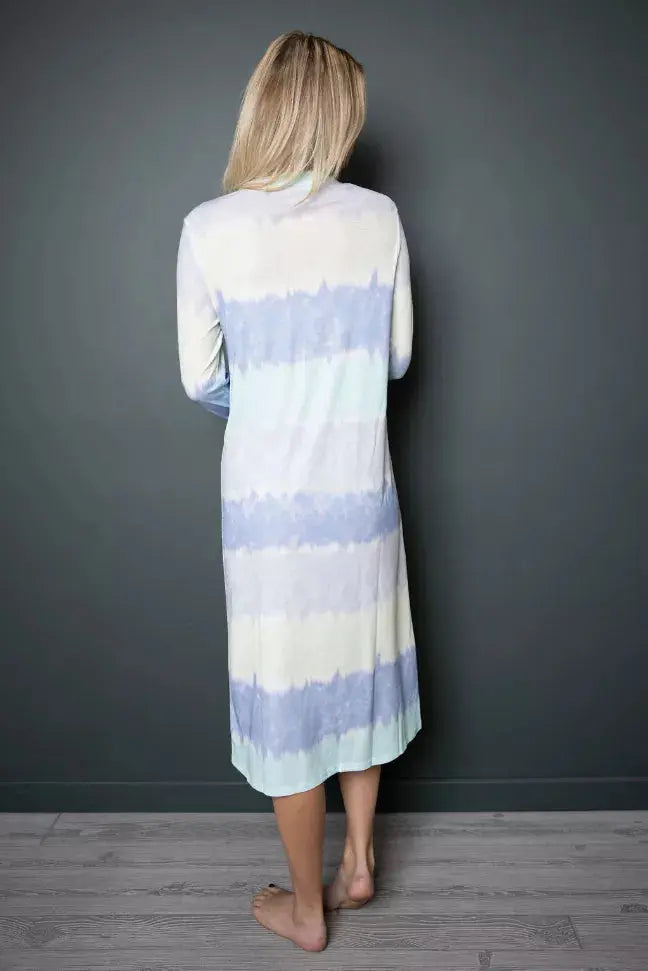 Party For Two Striped Duster Cardigan Stay Warm in Style