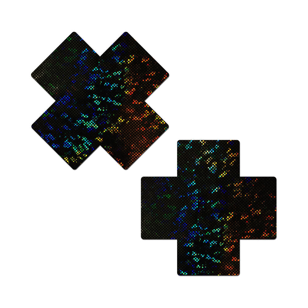 Pastease Plus X Black Disco Ball Breast Cover Pastease