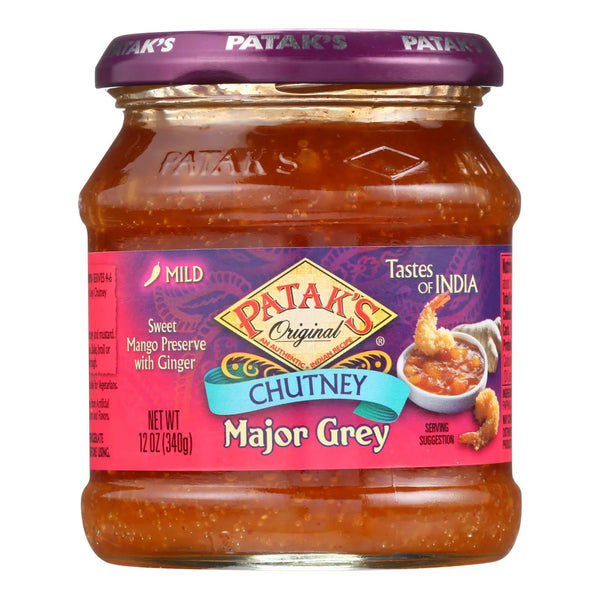 Pataks Chutney - Major Grey - Mild - 12 Oz - Case Of 6 Patak's