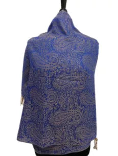 Pattern Pashmina Royal Blue Pattern Pashmina