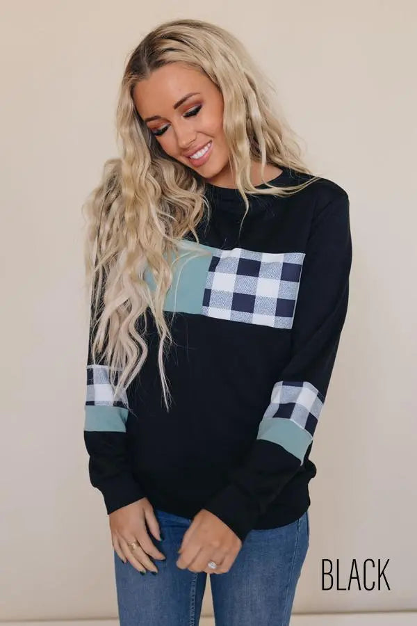 Paula Plaid Top Stay Warm in Style
