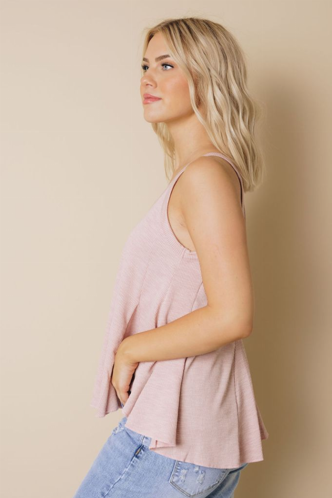 Paula Ruffle Tank Stay Warm in Style