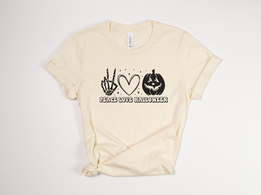 Peace Love Halloween Cute Retro shirt Stiles Tee