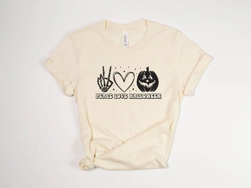 Peace Love Halloween Cute Retro shirt Stiles Tee