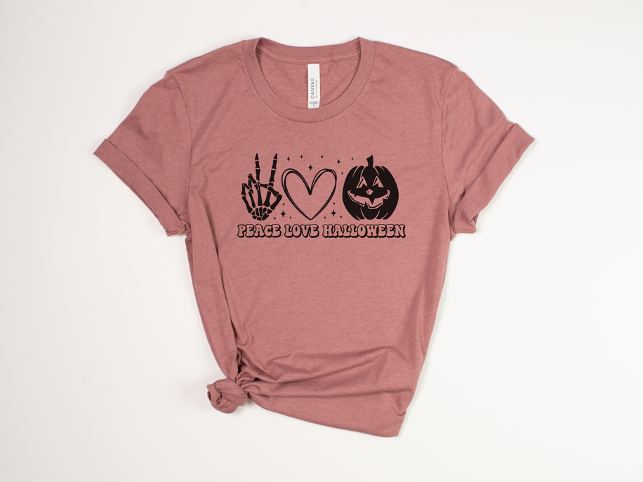 Peace Love Halloween Cute Retro shirt Stiles Tee