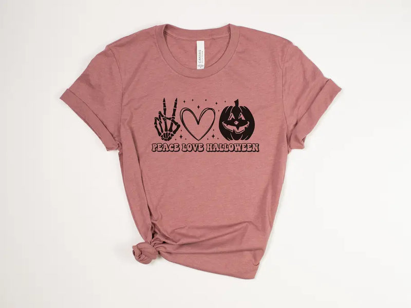 Peace Love Halloween Cute Retro shirt Stiles Tee