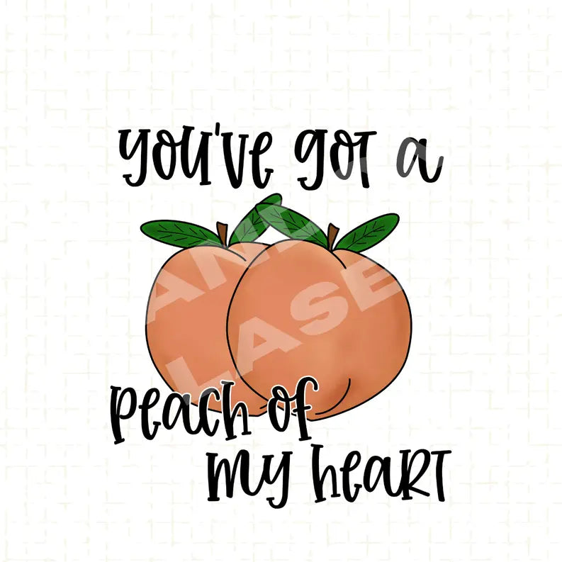 Peach of My Heart Kitchen Towel The 308 Collective