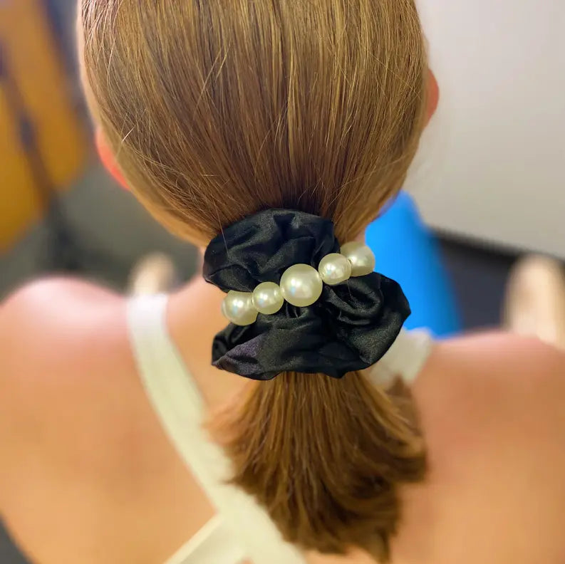Pearl & Satin Scrunchie Ellison+Young