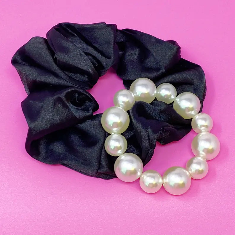 Pearl & Satin Scrunchie Ellison+Young