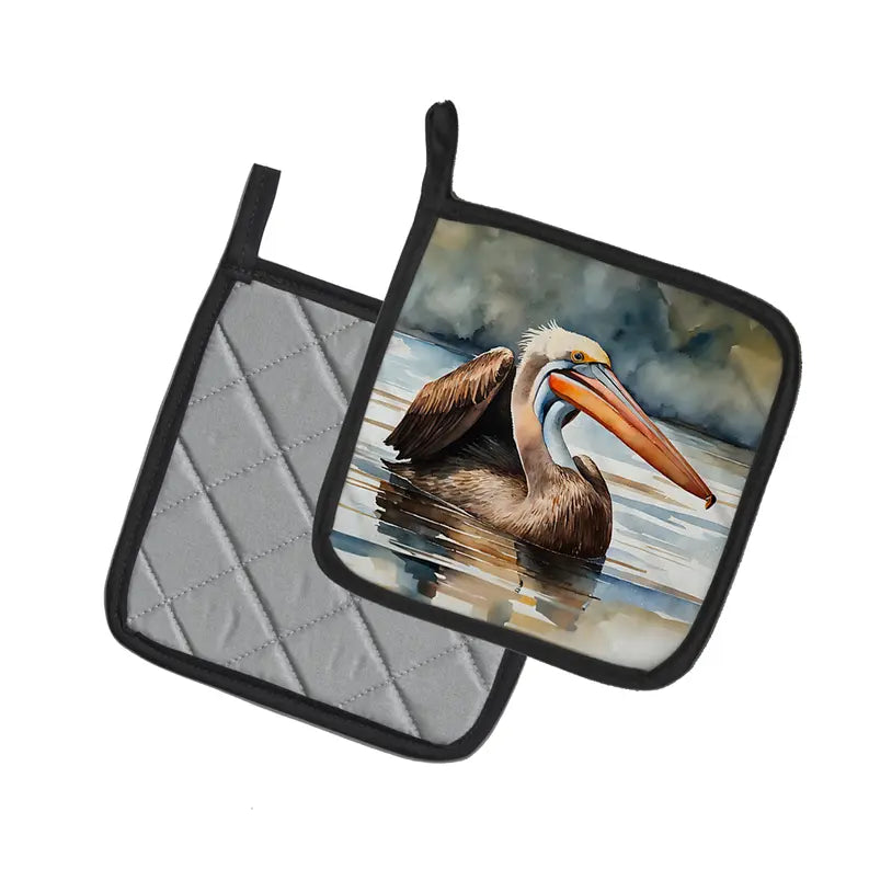 Pelican Pair of Pot Holders Caroline's Treasures