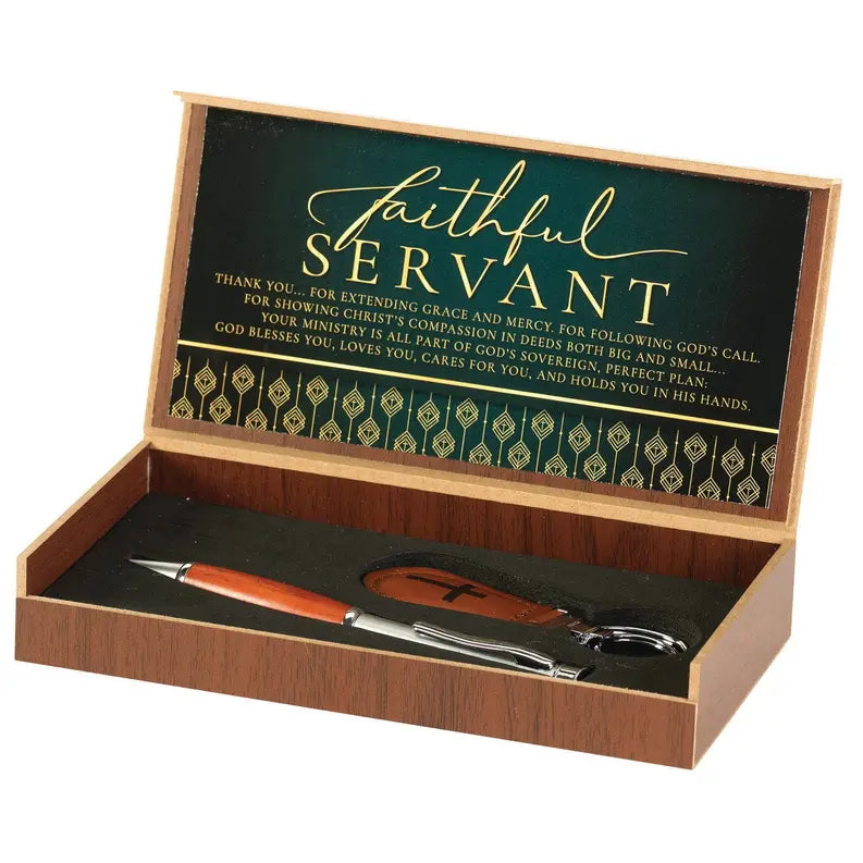 Pen/Key Set Faithful Servant Poem Dicksons Inc