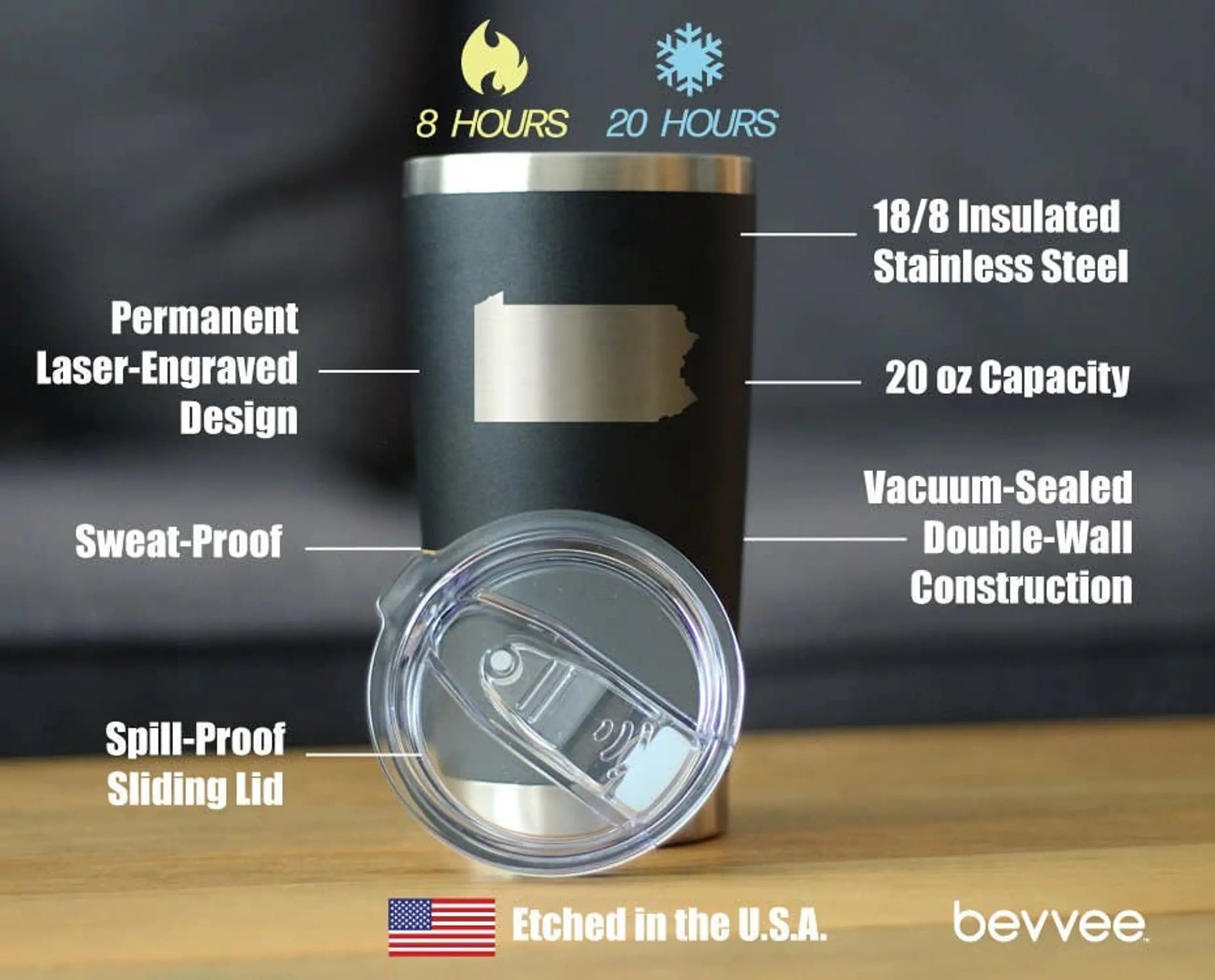 Pennsylvania Insulated Travel Tumbler - Pennsylvanian Gifts Bevvee