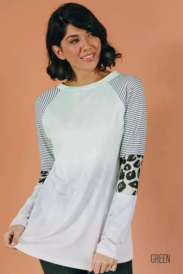Penny Tie Dye Long Sleeve Top Stay Warm in Style