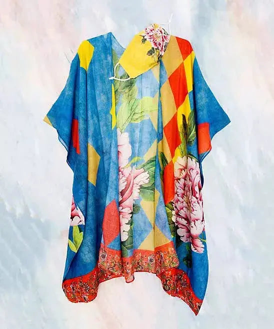 Peonies Kimono with Mask Set (2 Pieces) JC Sunny Fashion