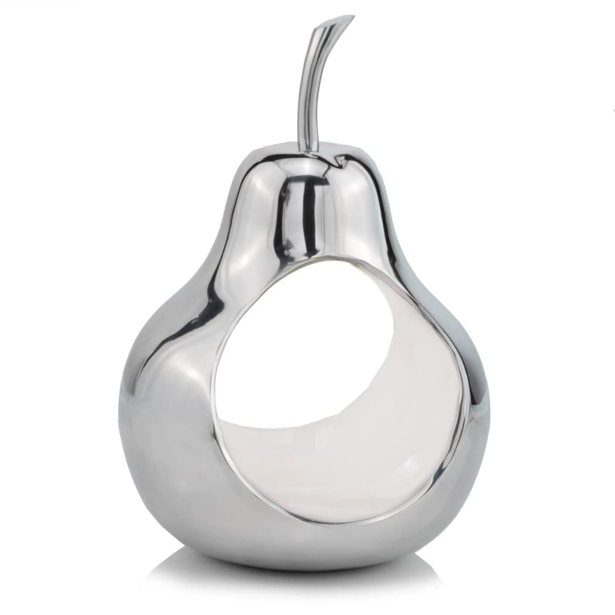 Pera Abierta Open White Pear Bowl Modern Day Accents