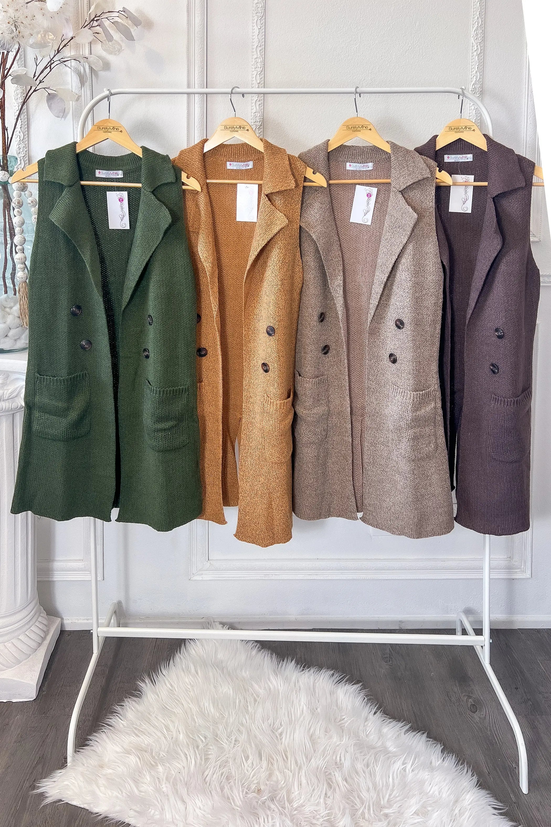 Perfect Vision Sleeveless Collar Sweater Vest SurelyMine