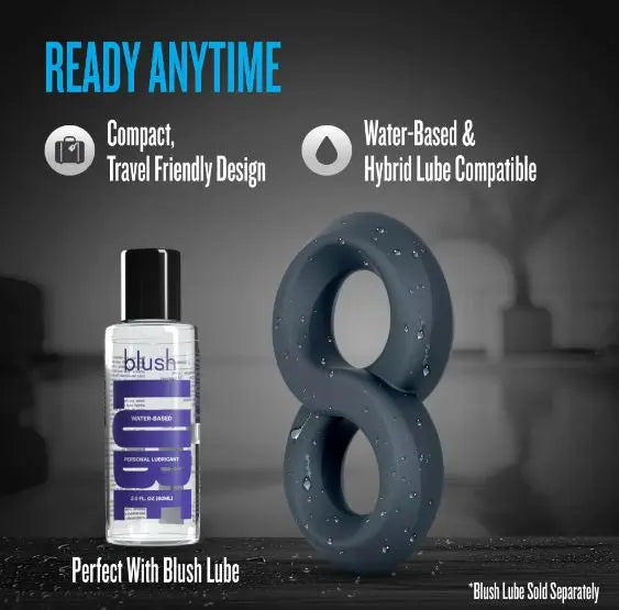 Performance Plus Launch Double Strap Cock&ball Ring Black Blush Novelties