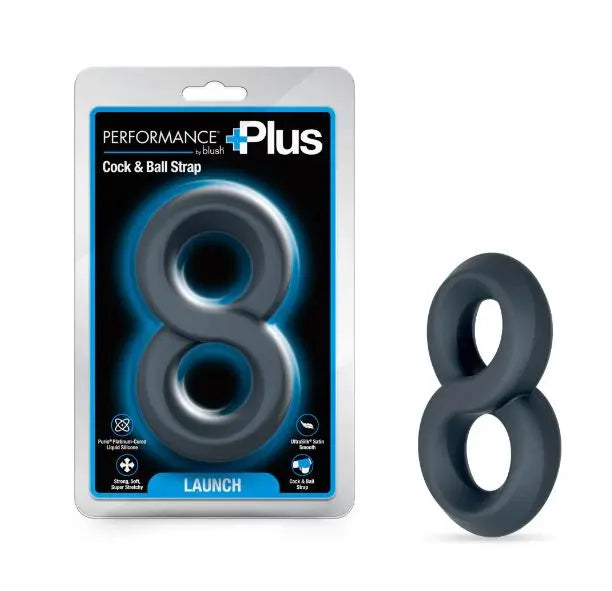 Performance Plus Launch Double Strap Cock&ball Ring Black Blush Novelties