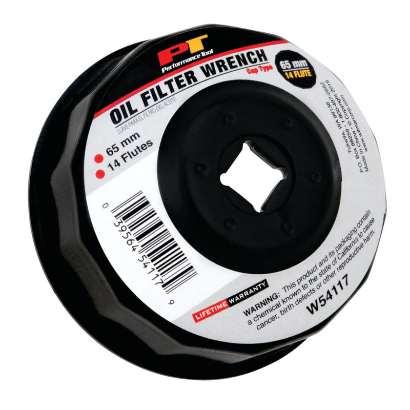 Performance Tool Oil Filter Cap Wrench - 14 Flute (65mm) PERFORMANCETOOL