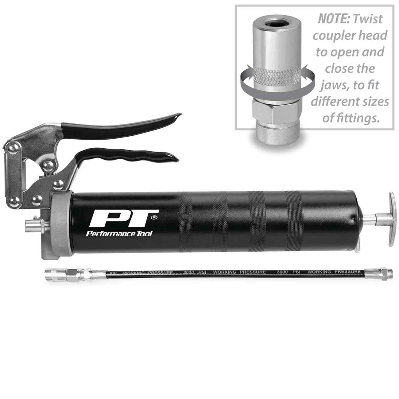 Performance Tool Pro Pistol Grip Grease Gun (for 14 Oz. Cartridges) PERFORMANCETOOL