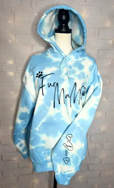 Personalized Fur Mama Tie Dye Hoodie The Blended Owl